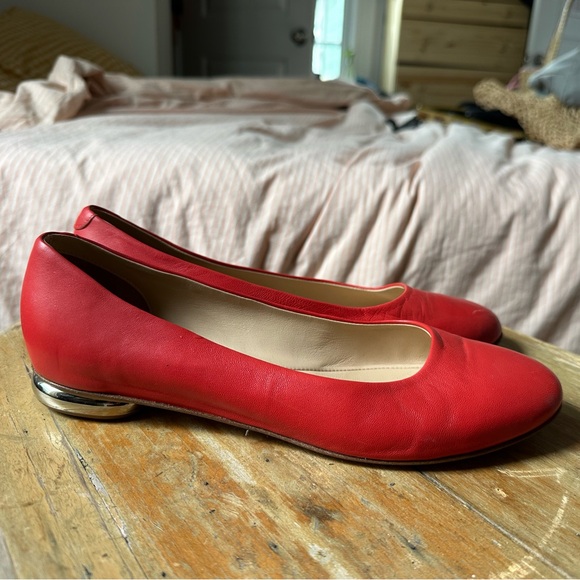 Napoleoni Shoes - Vintage cherry red butter soft genuine leather flats